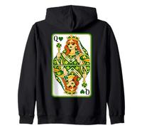 Queen of Hearts Classic Card Game Irish Saint Patrick's Day Sudadera con Capucha