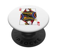 Queen of Hearts - Disfraces Divertidos y fáciles de Halloween en la Parte Delantera y Trasera PopSockets PopGrip Adhesivo