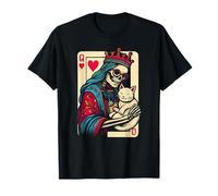 Queen of Hearts Hugging Cat Lover Camiseta