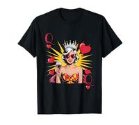 Queen of Hearts Saluda al Amor Propio Fabulous Vibes Wine Camiseta