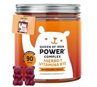 Queen of Iron Power Complex - Gominolas de Energía y Vitalidad - Hierro con Vitamina B12, B1, B6, C, D y Yodo - 90 unidades (3 meses) - Sin azúcar, Vegano - Bears with Benefits