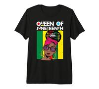 Queen of Juneteenth Black Girl Magic Melanin Mujeres Chicas Camiseta Premium
