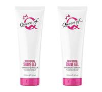 Queen of Ooh la la! Women's Shave Gel Duo 2 x 150ml | Moisturising Low Foam Shaving Cream for Legs, Underarms and Bikini. Coconut Vanilla Scent. Vegan Formula for Sensitive Skin.