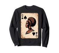 Queen of Spades Afro Beauty African Regal Playing Mujeres Hombres Sudadera