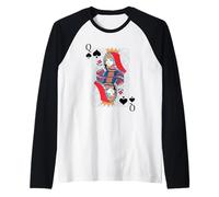 Queen of Spades - Divertidos Disfraces de Halloween fáciles en la Parte Delantera y Trasera Camiseta Manga Raglan