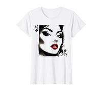 Queen of Spades QOS Sexy sumi Tinta Estilo Camiseta