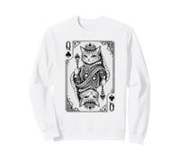 Queen of Spades Royal Cat Vintage - Juego de Cartas Sudadera