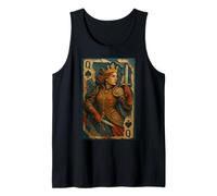 Queen of Spades Warrior Medieval Fantasy Card Lucky Poker Camiseta sin Mangas