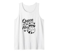 Queen of The Alley Funny Trash Panda Raccoon Camiseta sin Mangas
