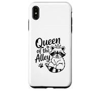 Queen of The Alley Funny Trash Panda Raccoon Carcasa para iPhone XS MAX