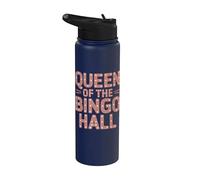 Queen of The Bingo Hall - Jugador de bingo Stainless Steel Insulated Water Bottle