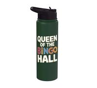 Queen of The Bingo Hall - Jugador de bingo Stainless Steel Insulated Water Bottle