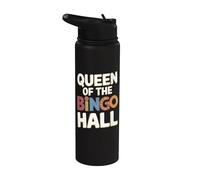 Queen of The Bingo Hall - Jugador de bingo Stainless Steel Insulated Water Bottle