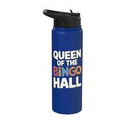 Queen of The Bingo Hall - Jugador de bingo Stainless Steel Insulated Water Bottle