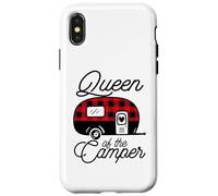 Queen of The Camper Buffalo Mujer Camper Camping Traveler Carcasa para iPhone X/XS
