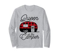 Queen of The Camper Buffalo Mujer Camper Camping Traveler Manga Larga