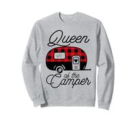 Queen of The Camper Buffalo Mujer Camper Camping Traveler Sudadera