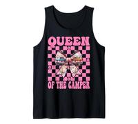 Queen of The Camper RV Camping Camper Autocaravana Chica Mamá Camiseta sin Mangas