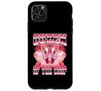 Queen of The Coop Chicken Farmer Farming al Estilo Pirata de los 90 Carcasa para iPhone 11 Pro MAX