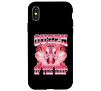 Queen of The Coop Chicken Farmer Farming al Estilo Pirata de los 90 Carcasa para iPhone X/XS