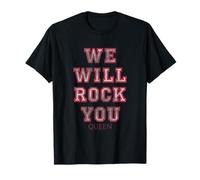 Queen Official We Will Rock You Rosa Camiseta Camiseta