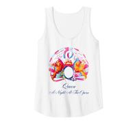 Queen Oficial A Night At The Opera Camiseta sin Mangas, Mujer, Blanco, XL