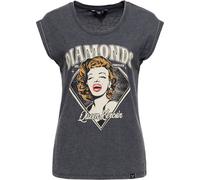 Queen Parafina Camiseta de mujer de lavado enzimático "Diamonds" QKI41011 XXL