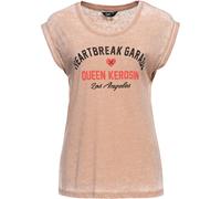 Queen Parafina Camiseta de mujer de lavado enzimático "Heartbreak Garage" QKI41014 XS