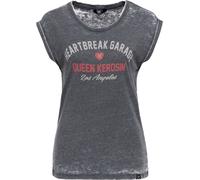 Queen Parafina Camiseta de mujer de lavado enzimático "Heartbreak Garage" QKI41014 XS