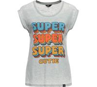 Queen Parafina Camiseta de mujer de lavado enzimático "Super Super" QKI41013 XS