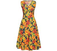 Queen Parafina Ladies Aop 50S Retro Sleeveless Swing Dress "Flower Island" QKU46022 XXL