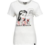 Queen Parafina Ladies I Drink to make you pretty Print T-Shirt Offwhite XXL