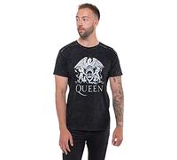 Queen T Shirt Classic Crest Band Logo Nuevo Oficial De Los Hombres Negro Snow Size L