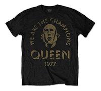 Queen - T-Shirt # L Black Unisex # We Are the Champions