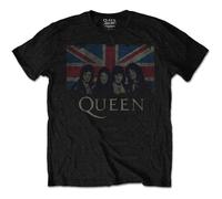 QUEEN Vintage Union Jack Camiseta Chico Tee Men Rock Off QUTS12MB