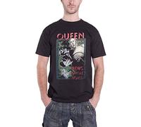 Queen T Shirt News of the World Distressed band logo Oficial de los hombres