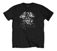 Queen - T-Shirt # S Unisex Black # Crest Logo
