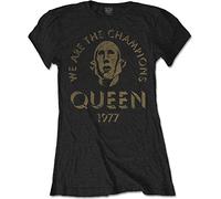 Queen - T-Shirt # Xl Black Ladies # We Are the Champions