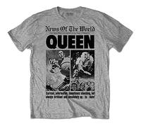 Queen - T-Shirt # Xl Grey Unisex # News of the World 40th Front Page