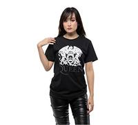 Queen - T-Shirt # Xxl Unisex Black # Crest Logo
