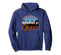 Queen The Miracle Arch Oficial Sudadera con Capucha Sudadera con Capucha, Unisex para Adultos, Azul Marino, L