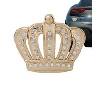 Queen Tiara Sticker for Car - Self-Adhesive Chrome Bling Rhinestone Auto