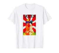 Queen Tour Oficial de América del Sur Japón 1981 Camiseta, Hombre, Blanco, 6XL