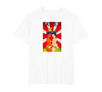 Queen Tour Oficial de América del Sur Japón 1981 Camiseta, Hombre Tallas Grandes, Blanco, 5X Alto