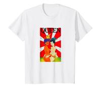 Queen Tour Oficial de América del Sur Japón 1981 Camiseta, Niños, Blanco, 10 años