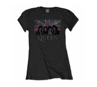 Queen - T-Shirt # Xl Ladies Black # Union Jack Vintage
