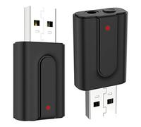 Queen.Y USB Bluetooth 5. 0 Adaptador 2 en 1 Transmisor Receptor de Audio USB 3. Adaptador de Audio Estéreo de 5 Mm para El Hogar/Automóvil/Computadora Portátil Dongle Bluetooth