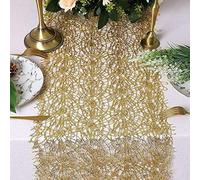 QueenDream Paquete de 2 Caminos de Mesa de Malla de Lentejuelas para decoración de Mesa del hogar, línea de Mesa Tejida para Decoraciones rústicas de Fiesta, Boda, 30,5 x 203,2 cm, Rollo de Malla