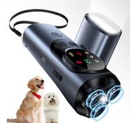 Queenmew Ahuyentador de Perros, Dispositivo Antiladridos para Perros Ultrasonidos de 2 Modos con Luz LED, Dispositivo Antiladridos Portátil de 30 Pies para Entrenamiento en Interiores y Exteriores