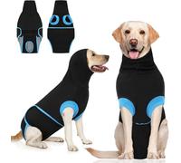 Queenmore Combinaison de Recuperation Chien, XL, Negro, con Cierre Hook & Loop, Body Perro Anti-Lamido, Protección de Heridas para Machos y Hembras, Transpirable, Alternativa al Collar